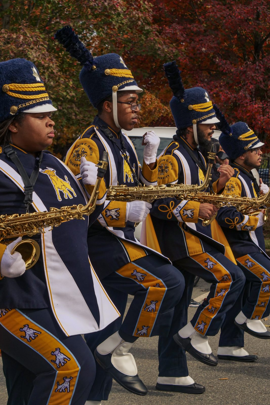 The IIOS saxophone line on the march