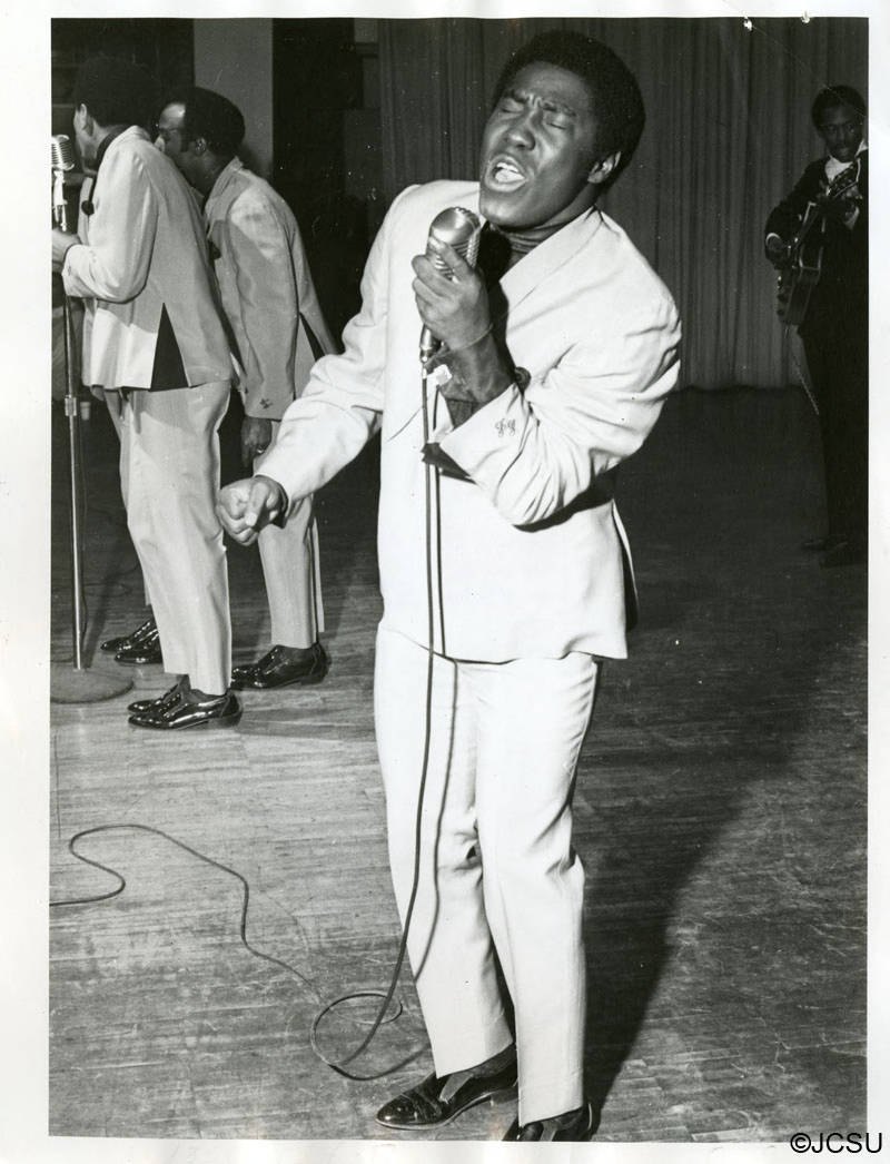 A band performance on the Johnson C. Smith University campus