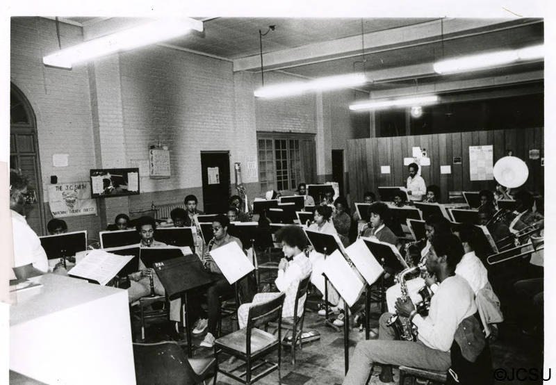 Students at band practice
